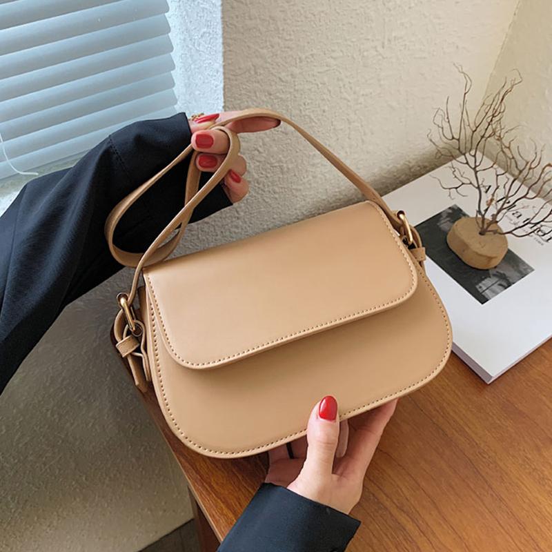 Классическая однотонная сумка на плечо высокого класса для женщин, нишевая сумка через плечо, модная маленькая квадратная сумка