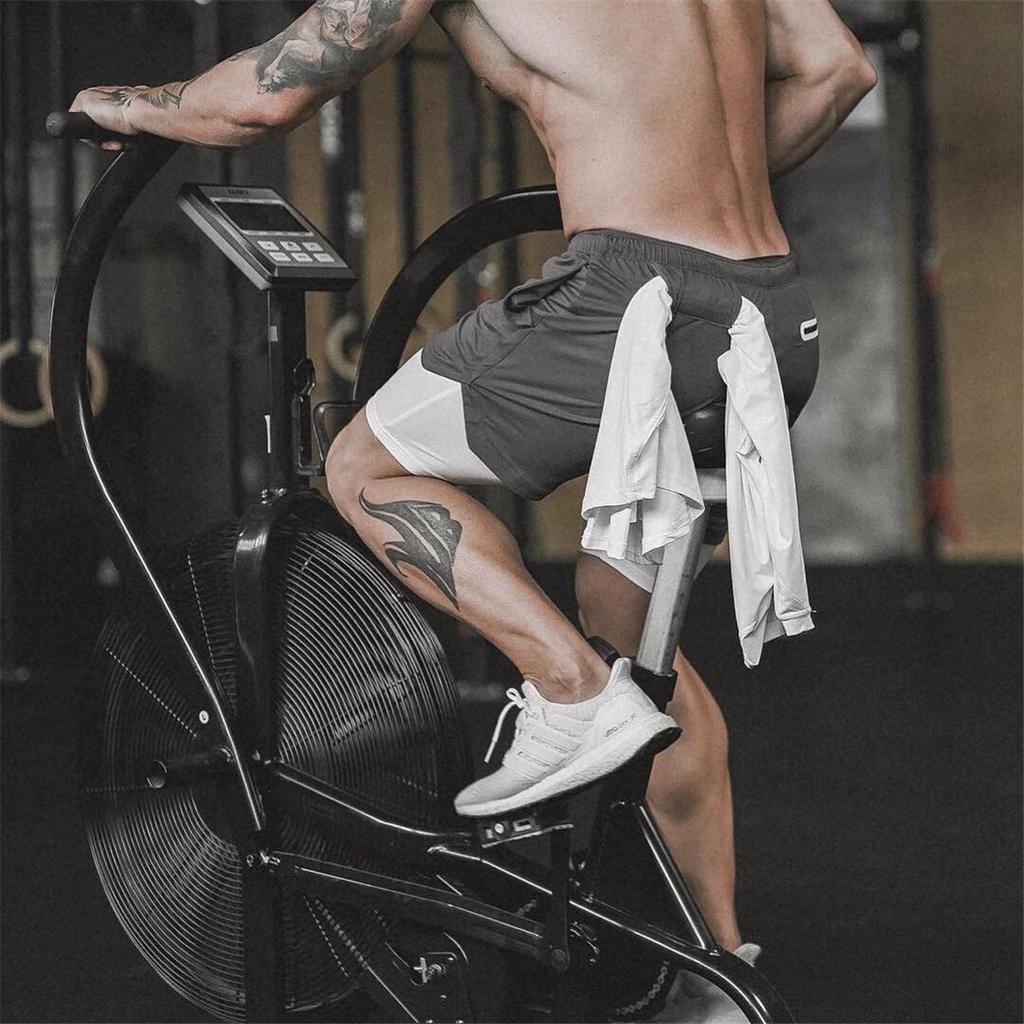 Пляжные шорты для отдыха с двухслойной сетчатой подкладкой для бега, спорта и фитнеса, мужские шорты