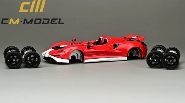 CM MODEL Масштаб McLaren Elva Готовая модель 1/64 Красный/Белый CM64-Elva-03