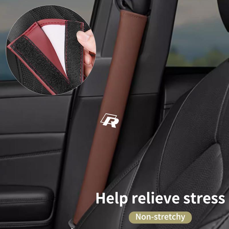 abcd1 Car Seatbelt Shoulder Cover Seat Belt Guard Pad Protection For VW Passat Golf Tiguan Polo Scirocco Jetta CC GTI Touareg Touran
