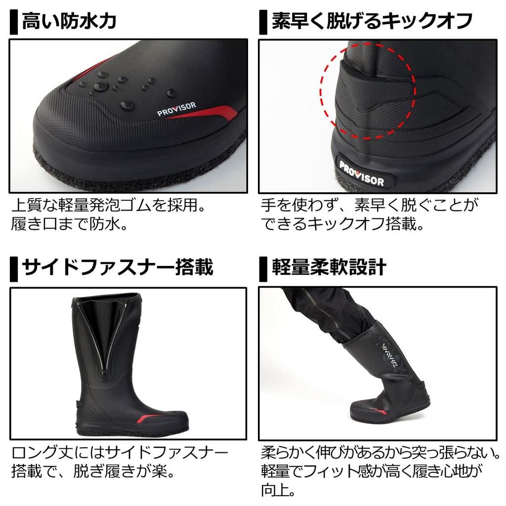 DAIWA Provisor Boots Spike Felt Short Black S PB-2630