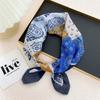 Cotton And Linen Small Square Scarf Silk Scarf Women'S Spring And Autumn New Style Artistic And Versatile Fashionable Temperament Headband Scarf