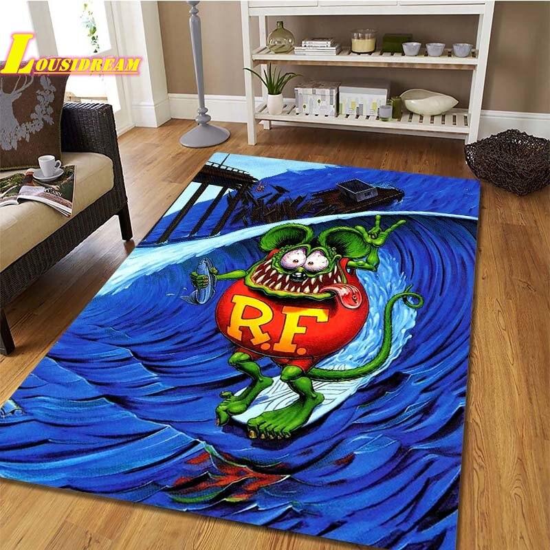 Коврик в стиле крыса в стиле фанк, детский игровой ковер для ползания, ковер для гостиной, спальни, кухни, ванной комнаты, балкона, противоскользящий коврик, реквизит для фотосъемки