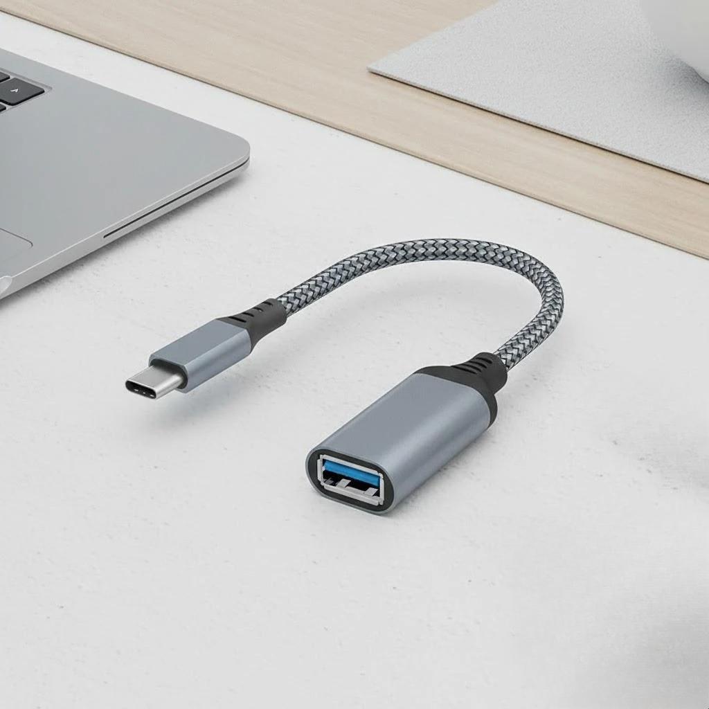 STONEGO USB C Male to USB 3.0 A Female OTG Adapter Cable Fast Charging Sync Compatible for Samsung Huawei Xiaomi Mobile Phones