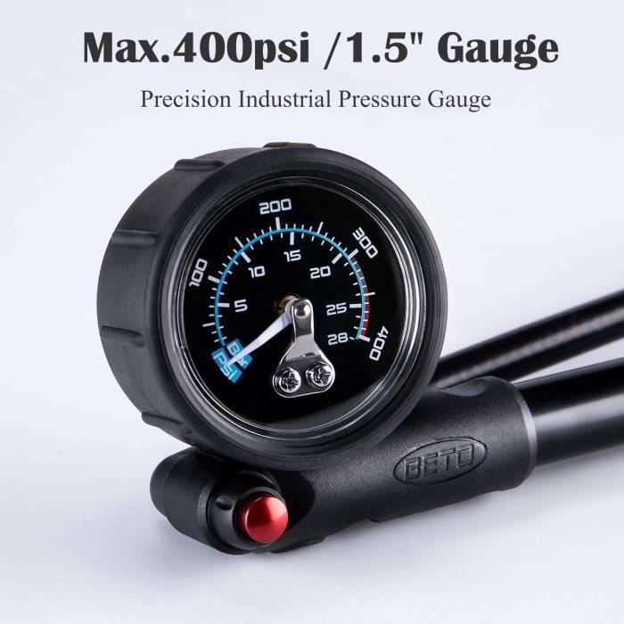 Pompe à Chocs - BETO - 400 PSI Max - Valve Schrader - Ergonomique - Alliage CNC
