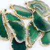 Handmade Druzy Agate Pendant 60*40mm Polished Crystal Slice Fashion Agate Wind Chime  Meditation