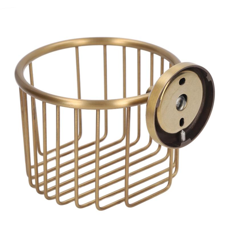 Hollow Out Toilet Paper Holder Antique Rust Proof Wall Mounted Tissue Roll Basket Rack For Bathroom