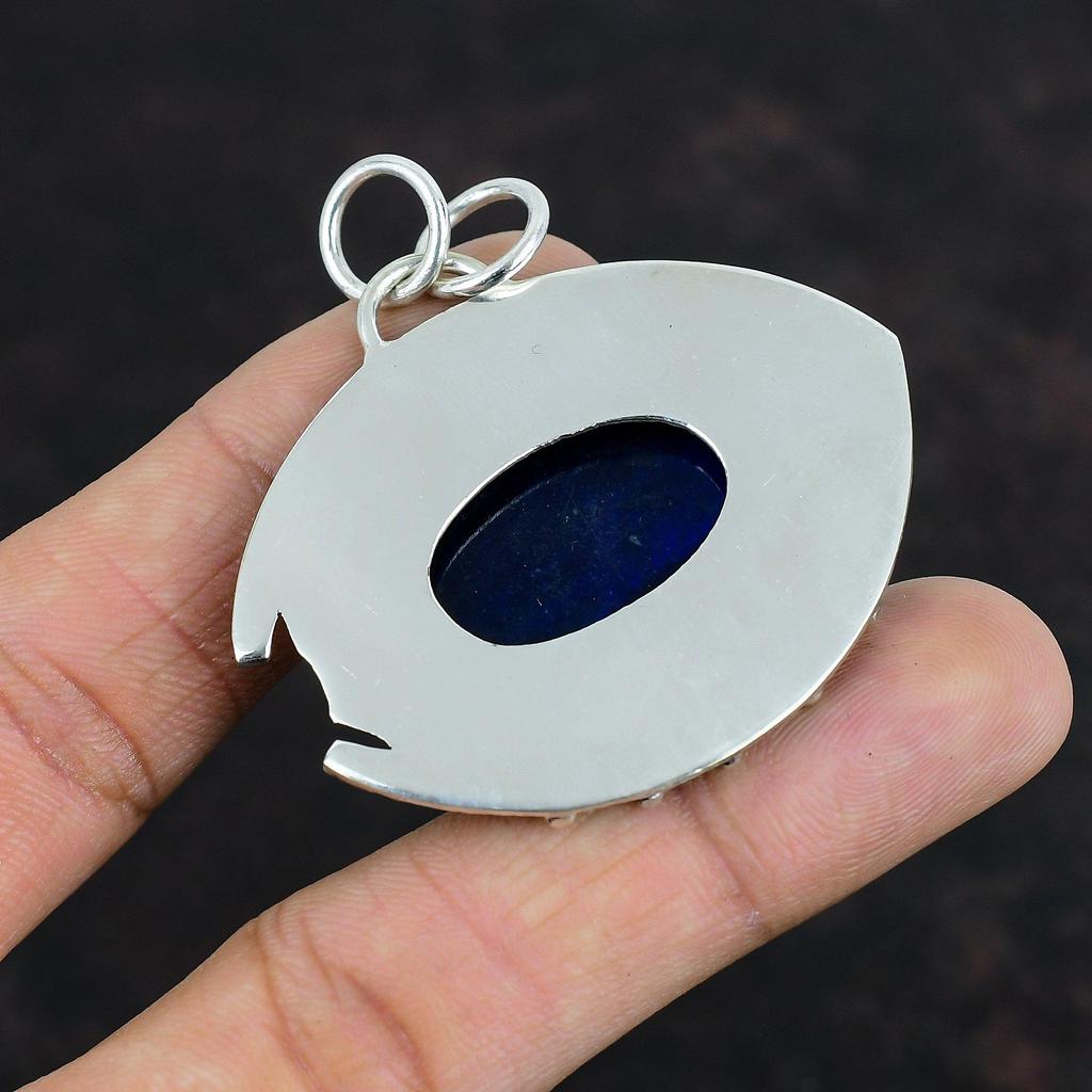 Подвеска из лабрадорита синего огня, подвеска из настоящего драгоценного камня, подвеска из стерлингового серебра 925 пробы, ювелирные изделия ручной работы в стиле бохо, уникальный дизайн, свадебные подарки