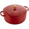 Ballarini "Bellamonte Round 24cm Pomodoro Red" Cast Iron Enamel Pot, Induction Compatible, Z1023-630 [Official Japanese Product]