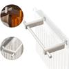 1Pc Compact Radiator Towel Hanger 30cm White Steel Bathroom Organizer Space Saving Easy Mount No Drilling Required Heat Resistant for 0.3-2m Heaters