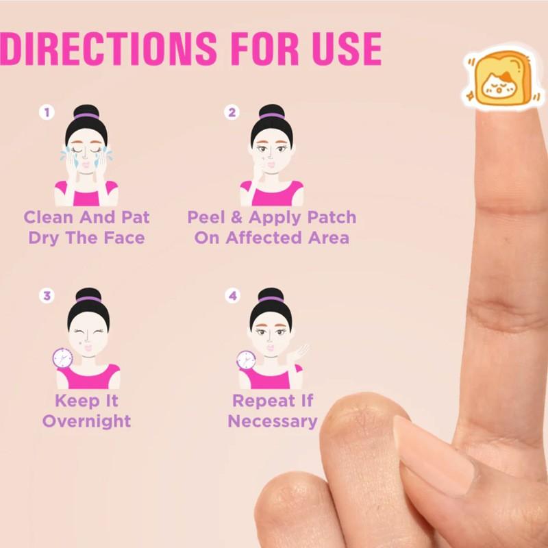 Пластыри от прыщей большой емкости, симпатичные покрытия от прыщей, гидроколлоидные пластыри от прыщей с гиалуроновой кислотой 96 шт.