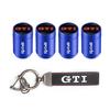 VEMZG1 Car Tire Wheel Valve Caps Cover Suede Car Key Chain Ring Keychain For VW R GTI Polo Golf Passat Tiguan Arteon Touareg ID.3 Jetta