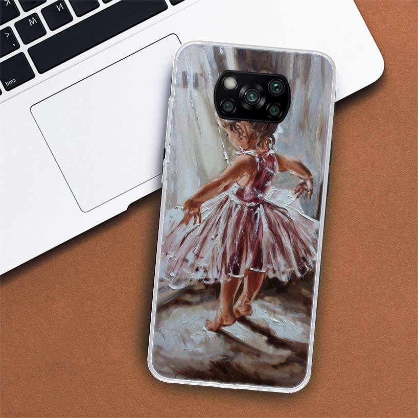 Ballerina Ballet Dancing Phone Case For Xiaomi Poco X3 GT X4 NFC M4 Pro M3 M2 F3 F2 F1 Mi Note 10 A3 A2 Lite A1 CC9E Fundas