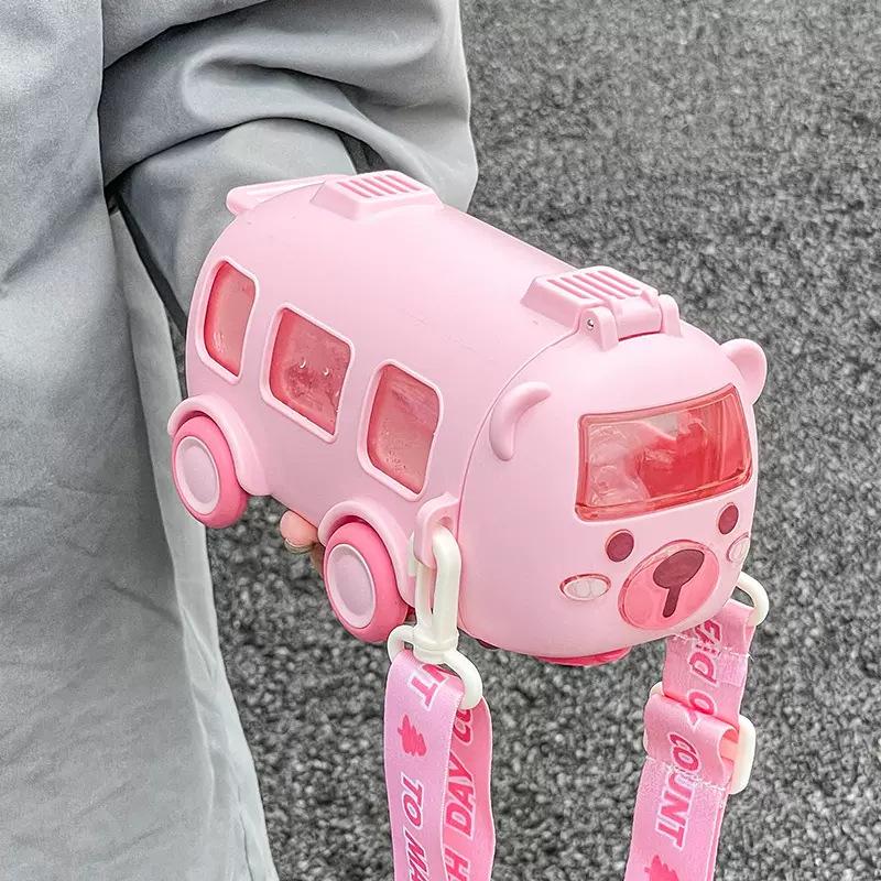 Креативный стакан с трубочкой Tritan в виде самолета для мальчиков - Безопасный, прочный, дизайн кроссбоди