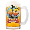 [Q8390] - '40 Aine' Beer Mug (it'll Foam!) - 14. 5x7. 5cm