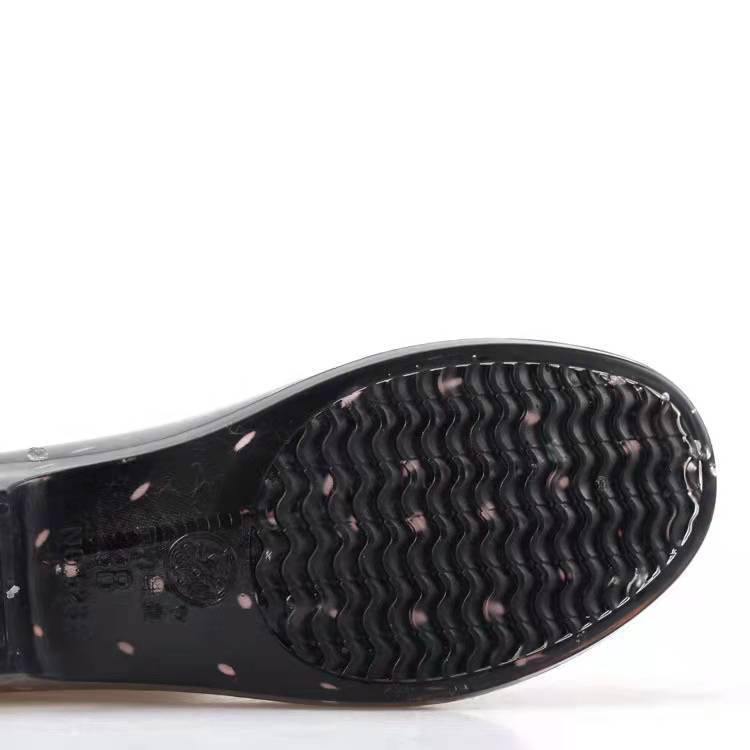 Short Rain Shoes Women's Waterproof and Non-slip Pvc Wear-resistant Rain Boots Plastic Anti-drop Medium Tube Women's Models