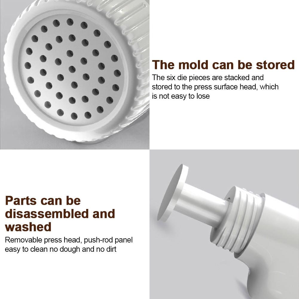 Sodaplus Автоматическая машина для приготовления пасты Ручная электрическая лапшерезка 6-в-1 Беспроводная портативная