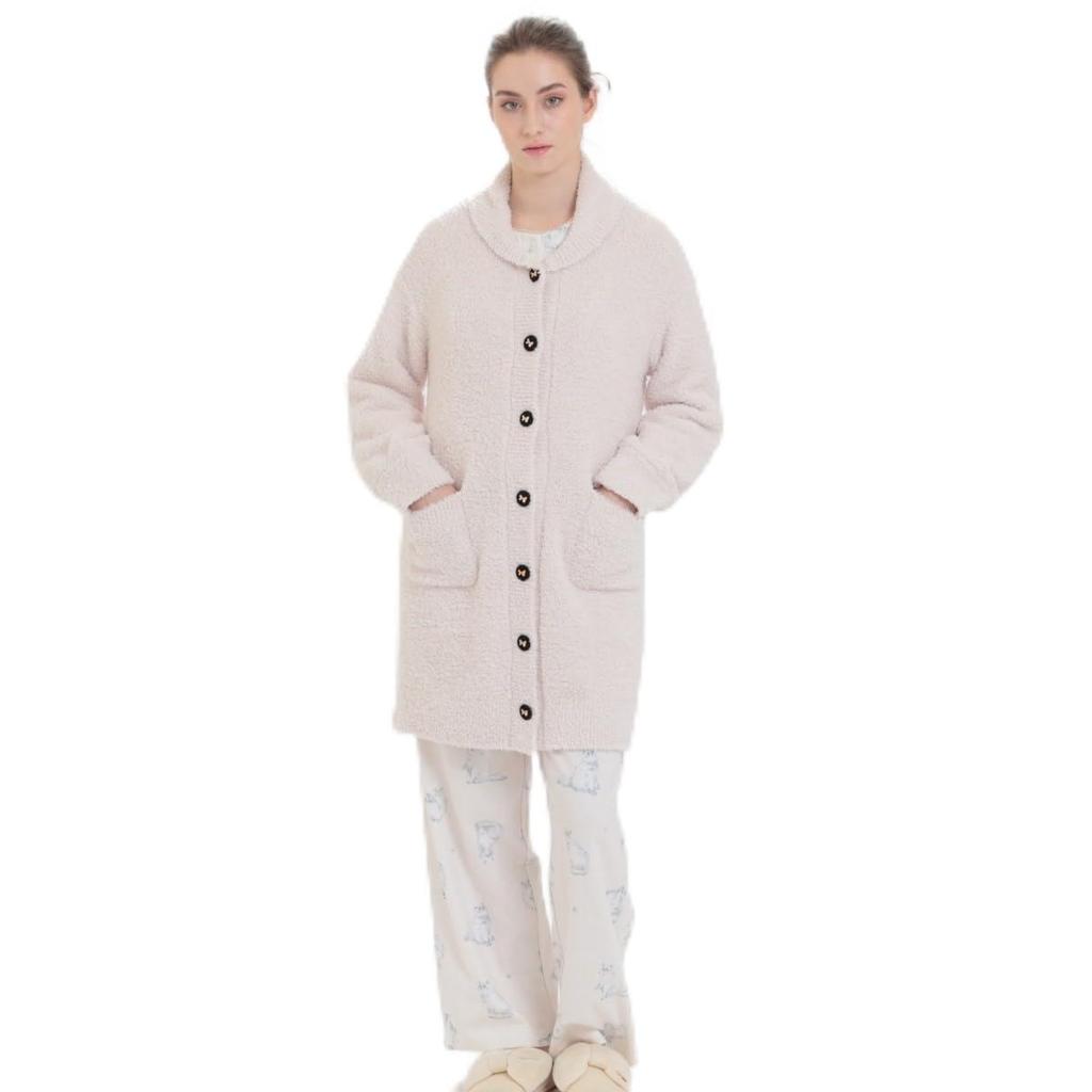 Narue Ivory Mole Knit Ribbon Cardigan Women's Robe/Gown