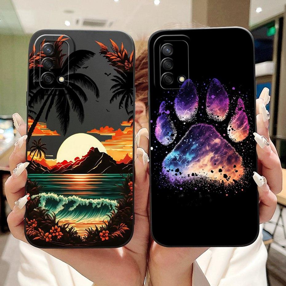 Fashion Painting Phone Case For OPPO A74 A95 4G Soft Silicone Shockproof Cover For Oppo A74 CPH2219 A95 CPH2365 Cases Bumpers