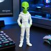 Статуэтка инопланетянина Yousheng в толстовке, 3D-печатная зеленая фигурка инопланетянина, Коллекционная скульптура инопланетянина, Научно-фантастическое настольное украшение, Подарок для любителей инопланетян