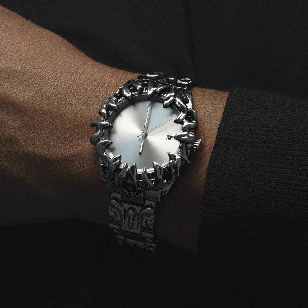 AAA Devil Punk Blue Eye Quartz Watch Men Alabaster Industries Demon Claw Y2K Men's Watch Unique Creative Men Hot Medieval Clock