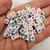 100 Pcs/lot Acrylic Beads Letter Bead Jewelry Finding For DIY Necklace Bracelet 6mm Fashion Wholesale High-quality New