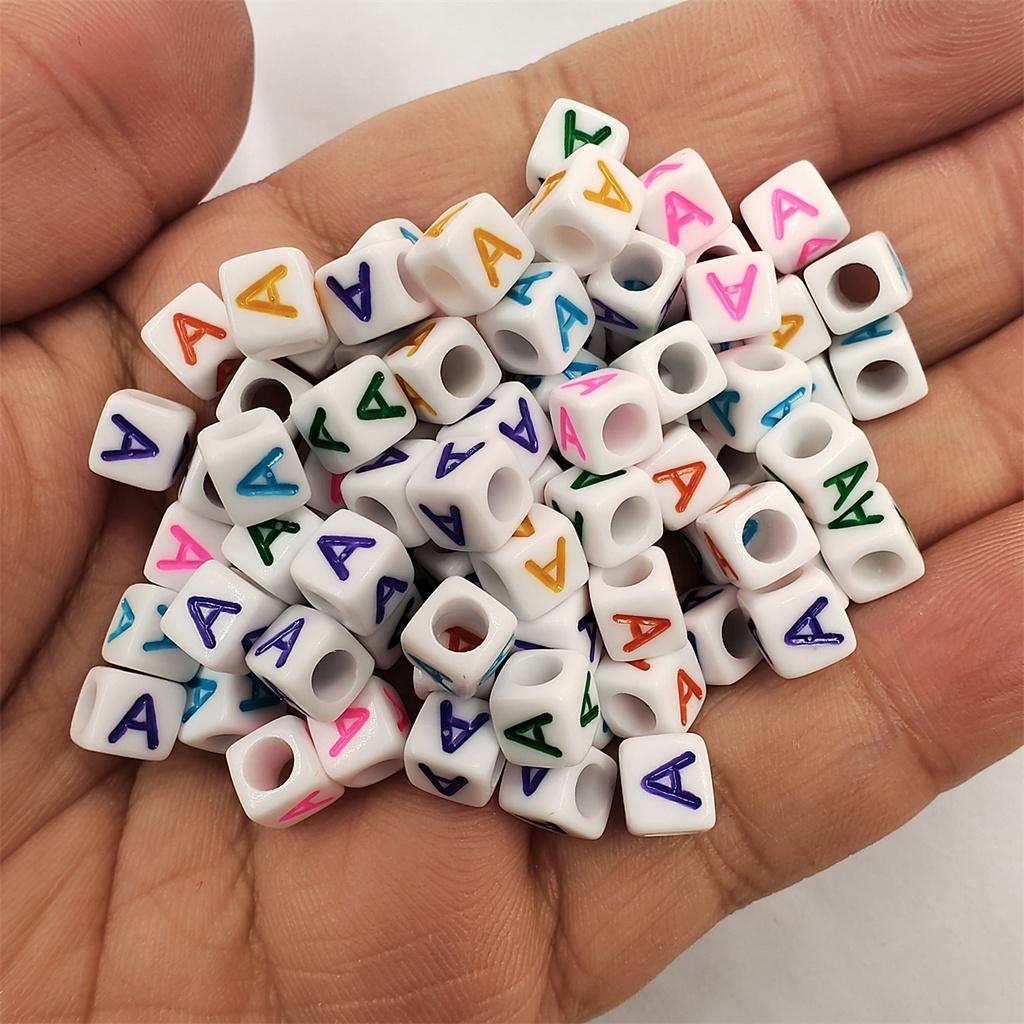 100 Pcs/lot Acrylic Beads Letter Bead Jewelry Finding For DIY Necklace Bracelet 6mm Fashion Wholesale High-quality New
