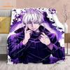 Cartoon Anime Jujutsu Kaisen Throws Blanket Soft Featuring Yuji Megumi Obara and Satoru Gojo Blanket for Travel Beding Bed