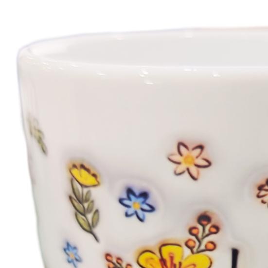 Керамическая кофейная кружка для мамы, цветочная кружка для воды 11/15 унций, ручка типа С, для питья