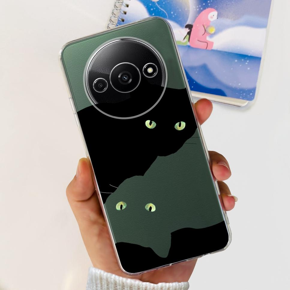 Для Xiaomi Redmi A3 4G Чехол Модная Девочка Мультяшный Принт Мягкий Силиконовый Задний Чехол Для Redmi A3 6.71" Ударопрочный Чехол для Телефона Funda