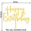 10PCS Happy Birthday Cake Topper Acrylic Letter Cake Topper Party Supplies Happy Birthday Cake Decorations