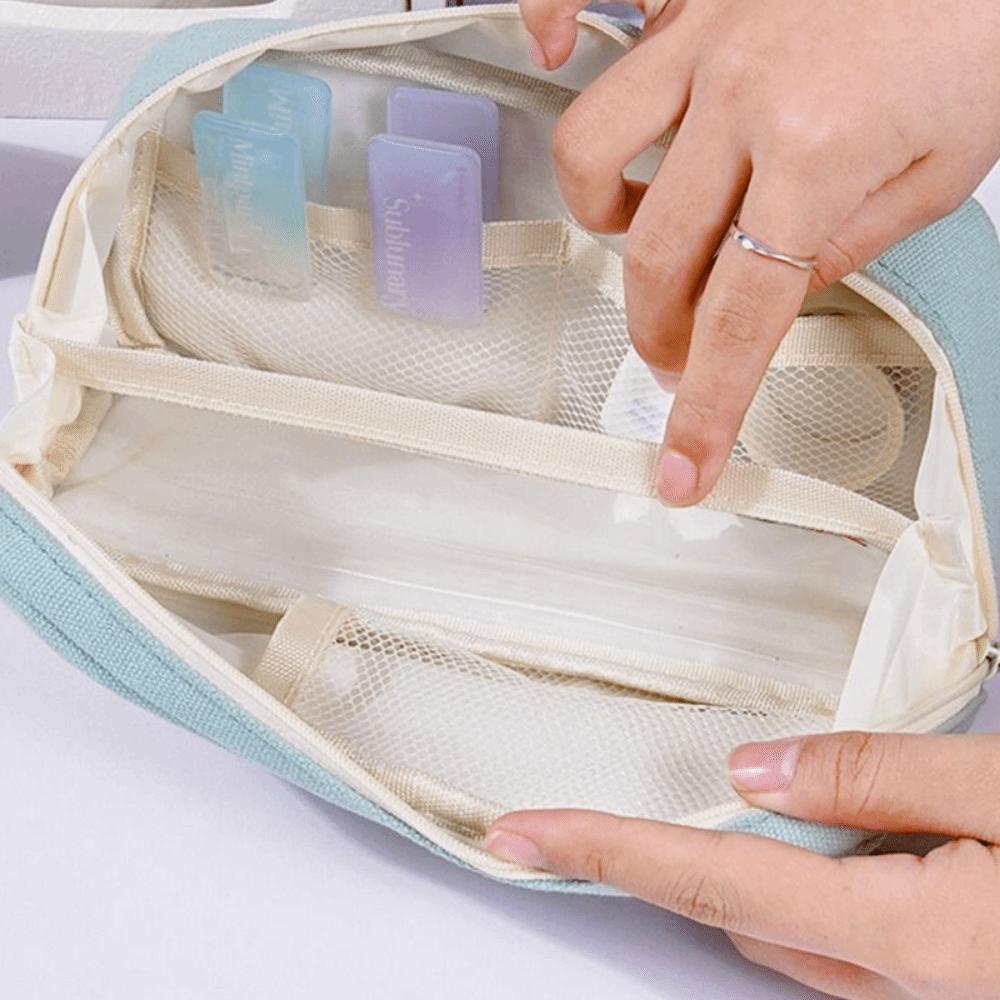 Cosmetic Pouch Pencil Bag Large Capacity Storage Bag Simple Stationery Bag Office