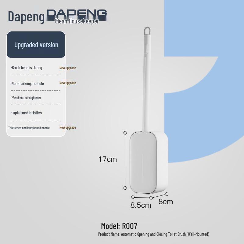 Настенный держатель для туалетного ершика Dapeng, без мертвых зон, с длинной ручкой, Очиститель для ванной комнаты, Новая модель, Скребок