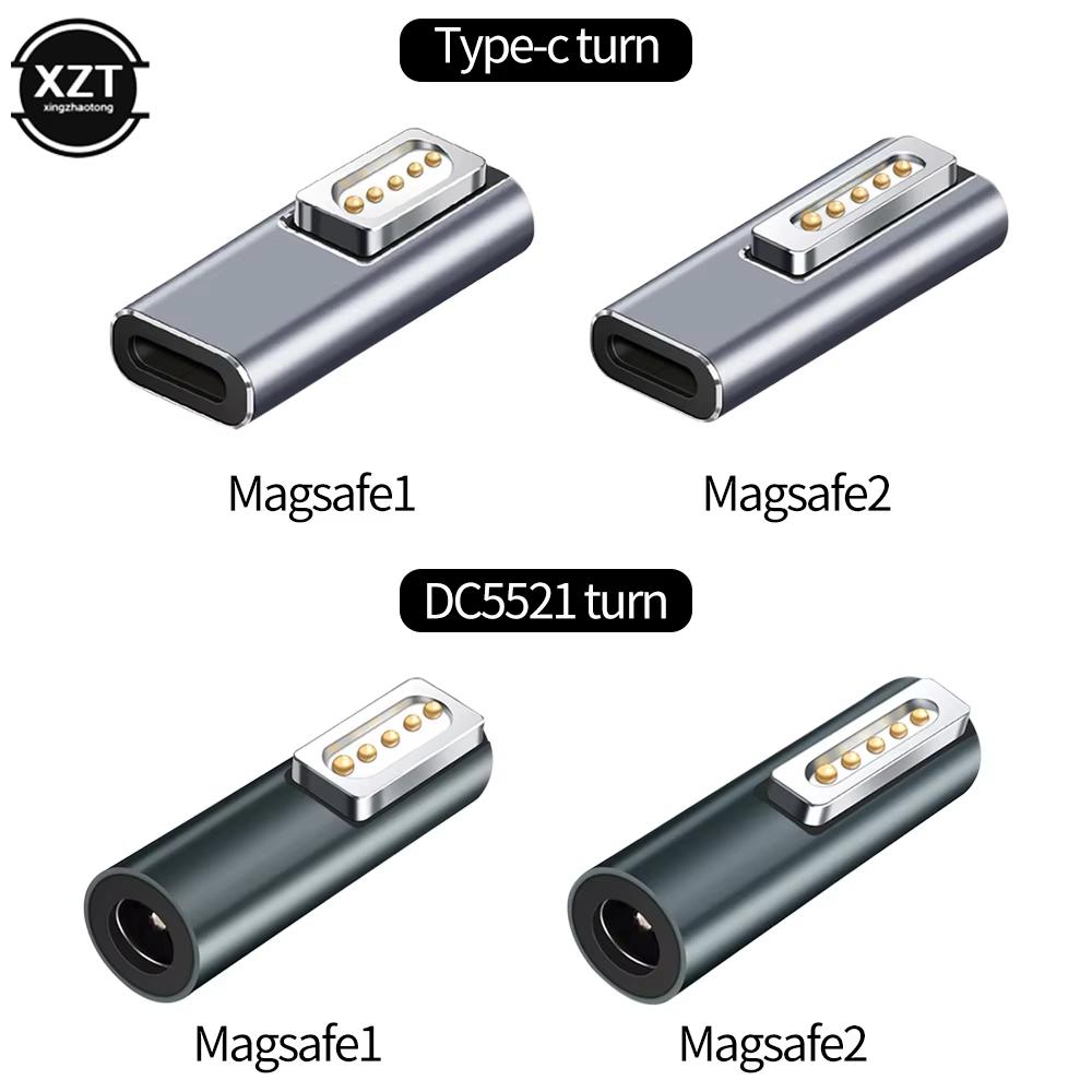 Магнитный PD-адаптер USB Type-C для Apple Magsafe 1 Magsafe 2 MacBook Pro DC5521 USB C Female Быстрая зарядка Магнитный штекер Конвертер