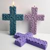 Creative Rose Cross Silicone Candle Mold Aroma Gypsum Resin Flowers Ornament Mold Handmade Candle Making Supplies