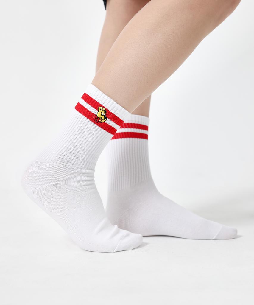 Носки Halibo Sporty с золотыми мишками, 2 полоски