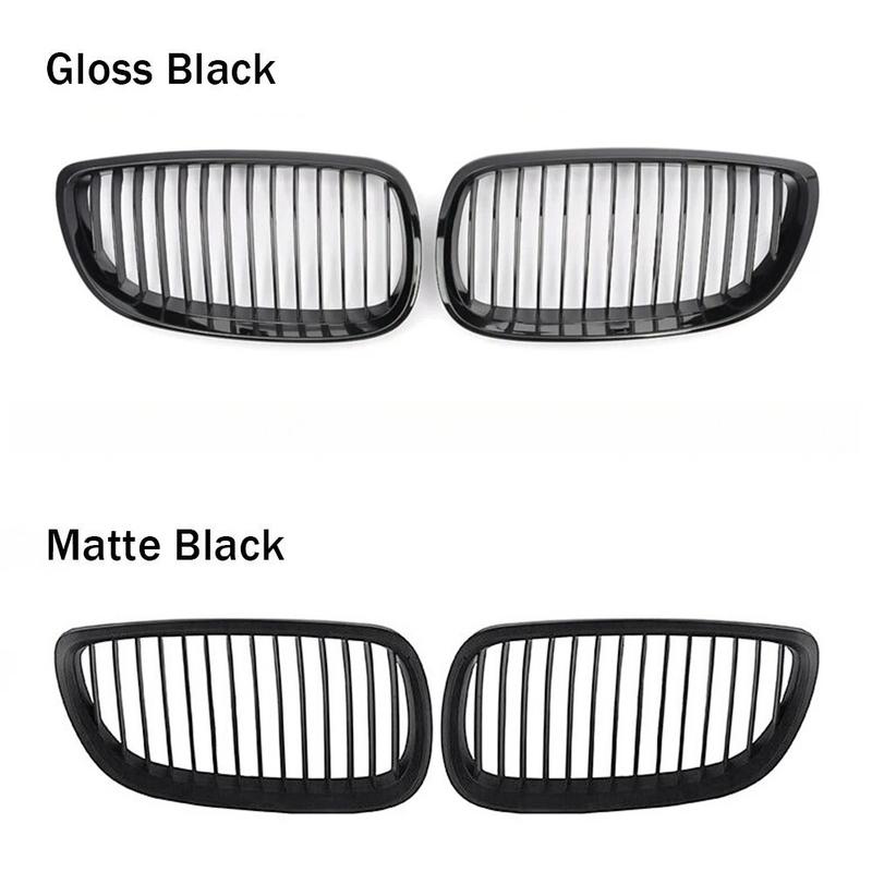 For BMW 3 Series E92 E93 Coupe M3 2008-2010 2x Car ABS Grille Front Kidney Grill Single Line Style 51137157277 51137157278 Parts