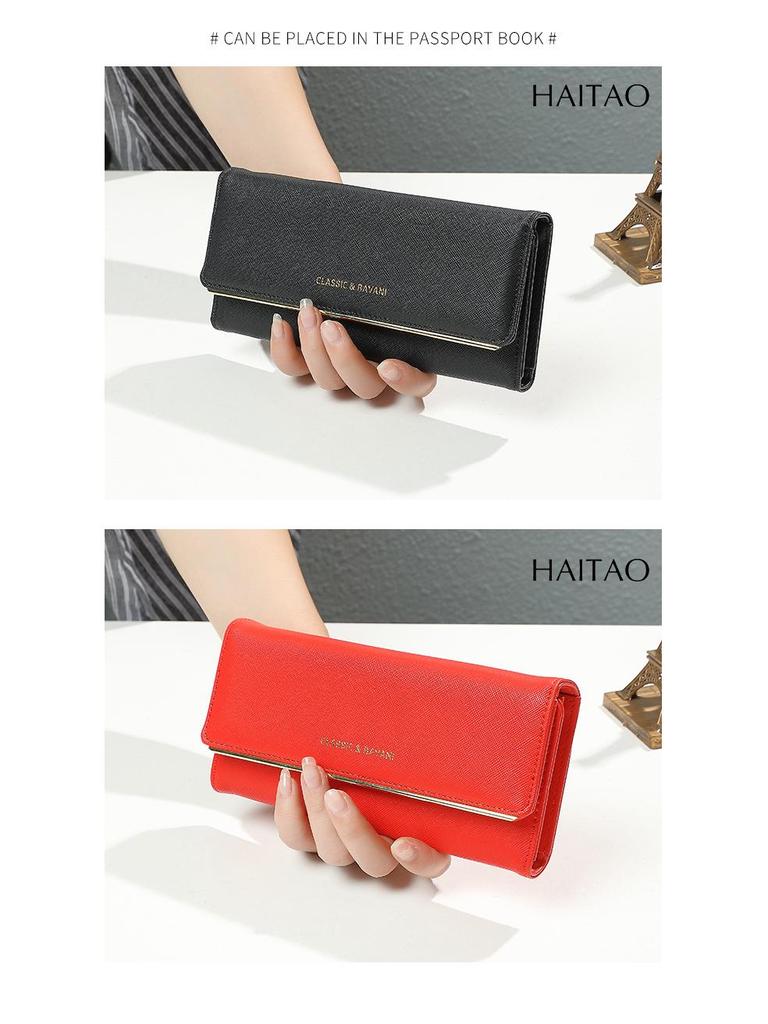 Women's Retro Tri-fold Leather Wallet - Large Capacity Clutch