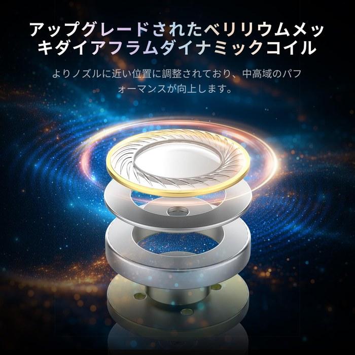 Костные наушники Yinyoo KBEAR KB02 - Проводные IEM 10 мм Бериллиевые - Фиолетовые