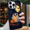 Phone Case: 2D flat design suitable for iPhone 18 17 16 15 14 13 Pro, colorful silver protective case, couple style, cute little ghost, Christmas and 