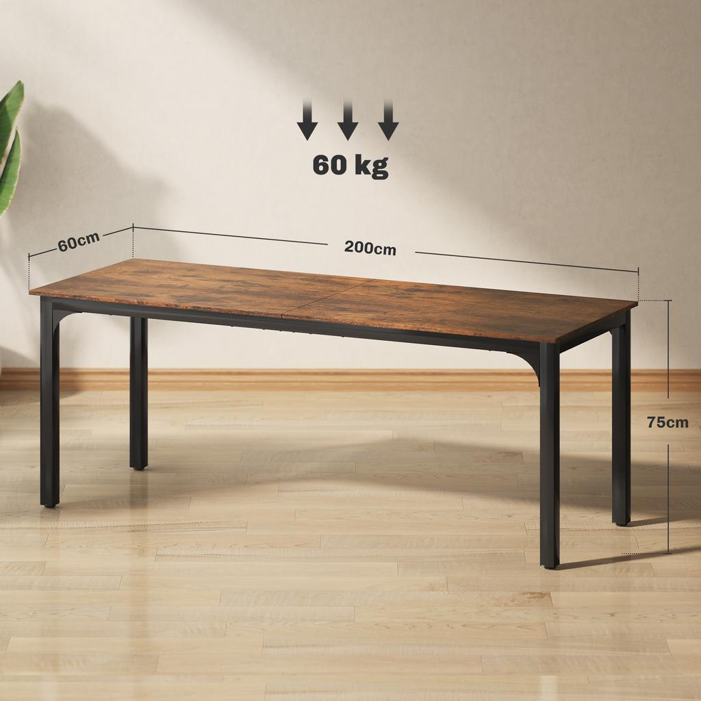 Desk, Computer Table, Rustic Design, Plenty of Space, Particleboard, Brown
