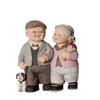 Modern Craft DIY Golden wedding Ornaments Home Decoration Couples Figurine Lovers Figurine Sweety Lovers Grandparents Model