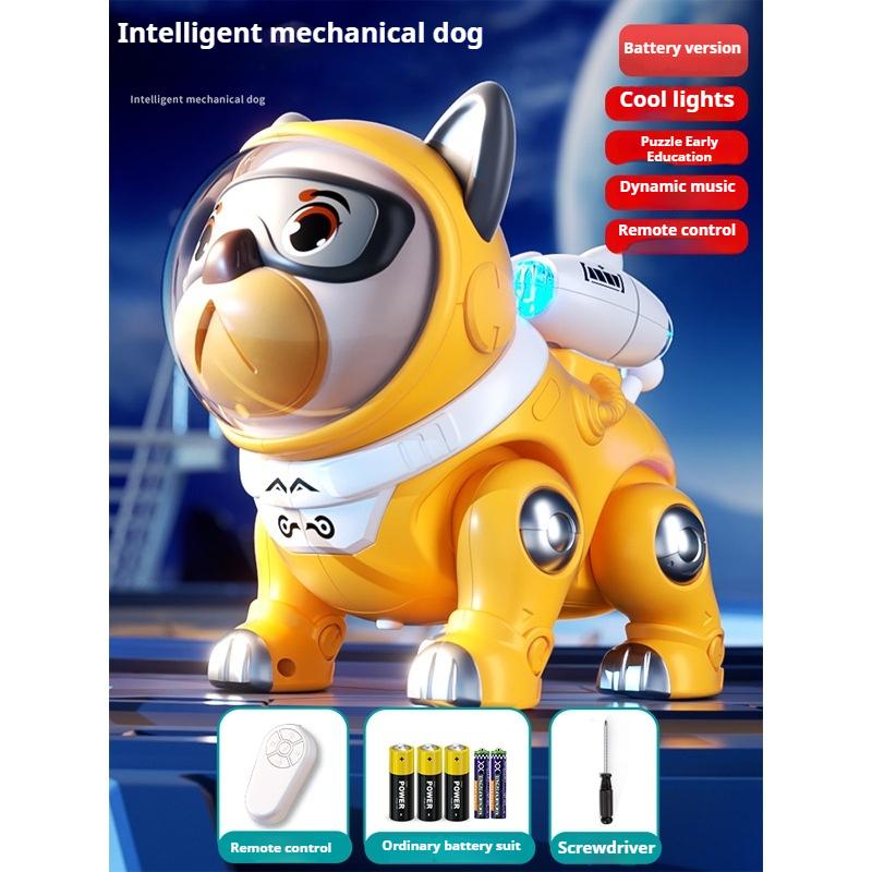 Интеллектуальная роботизированная собака может лаять, имитировать пение и танцы, электрическая игрушка, детская механическая ходячая игрушка для щенков