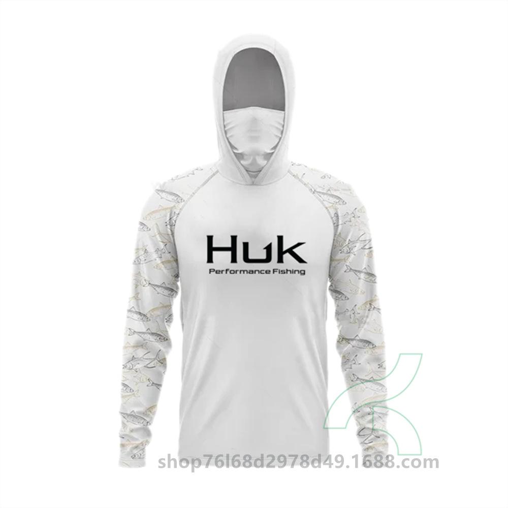 Рыболовная худи-маска HUK, цельный рыболовный костюм, костюм с защитой от солнца UPF50+, костюм для ловли на спиннинг Luya, быстросохнущий и дышащий