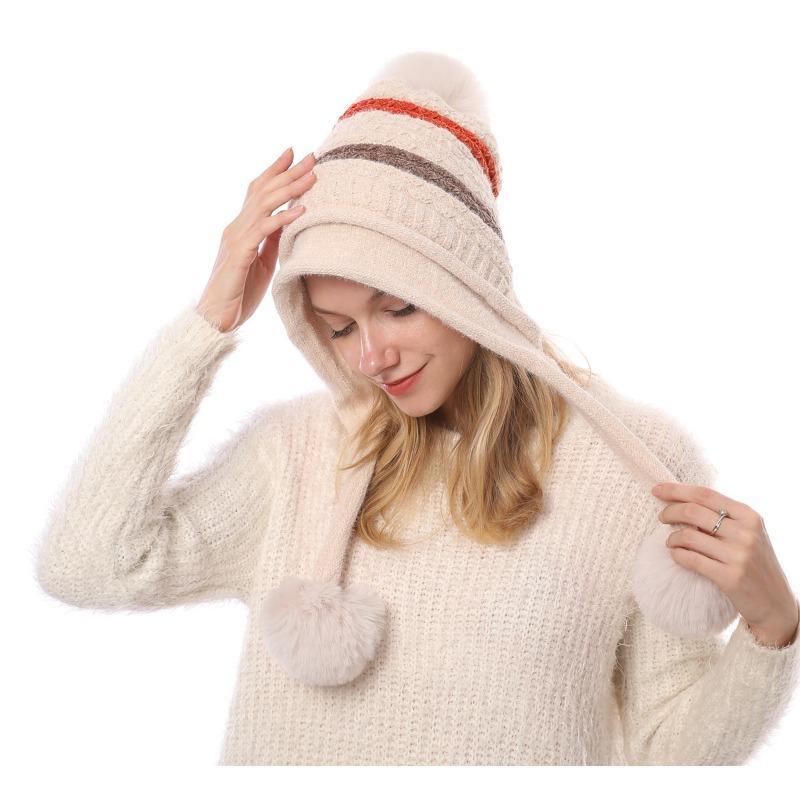 Вязаная шапка женская осень-зима с толстым бархатом, тепло, защита от холода, мягкая вязаная шапка из синели, защита ушей