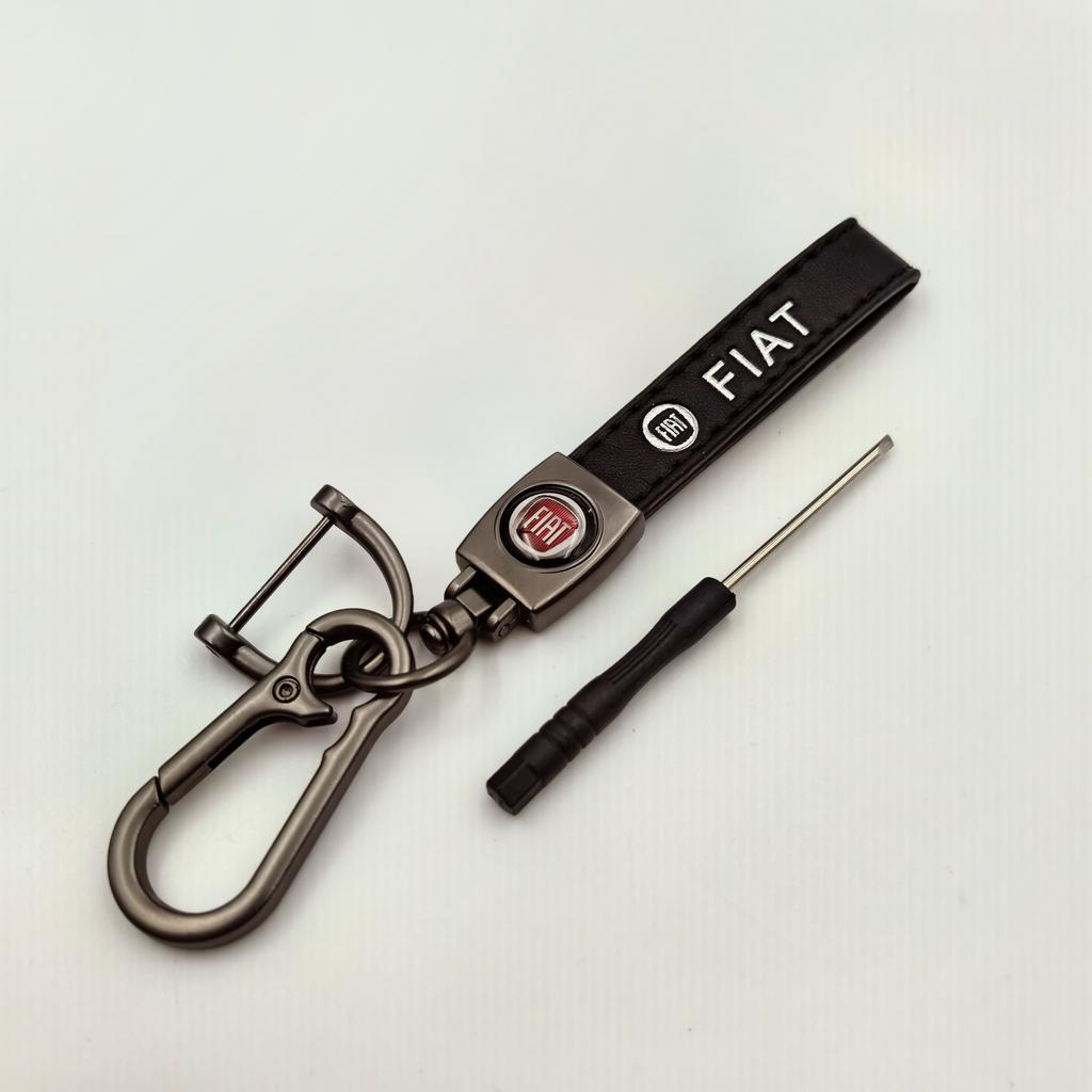 1PCS FIAT Badge Keychain Pendant Car Keyring Accessory FOR FIAT 500 Ducato Panda Grande Punto Tipo Abarth Pulse Strada 600 Doblo