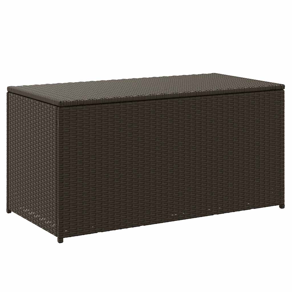 Garden Storage Box Wicker Style Poly Rattan 100 x 50 x 50 cm Brown