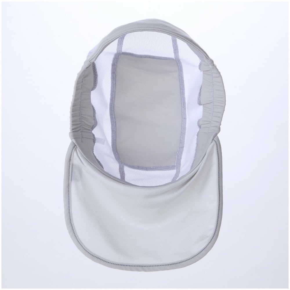 Mizuno Cooling Inner Wet and Layerable Hat for Heatwave Free Size Cap, Cool, Protection, Junior, C2JWC101, White/Ice Gray,