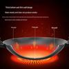 ZISIZ Round Bottom Cast Iron Wok with Lid