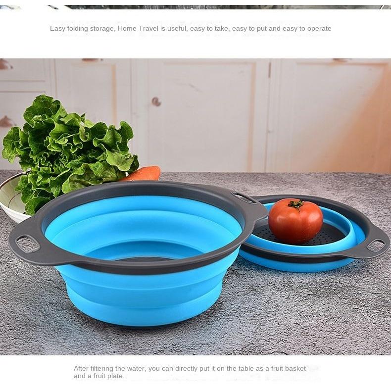 VISHUA Пластиковая складная раковина для овощей Многофункциональная кухонная корзина 3-в-1 Складная сливная корзина для хранения фруктов Вращение